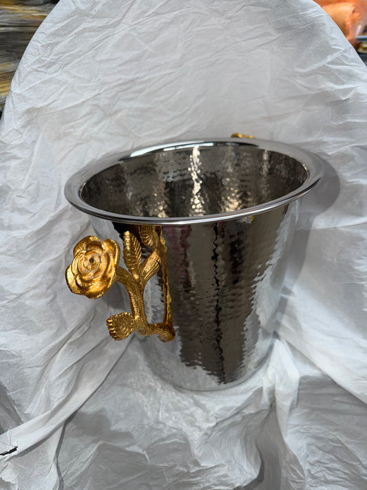 Npm stainless steel and gold rose Champagne ice bucket