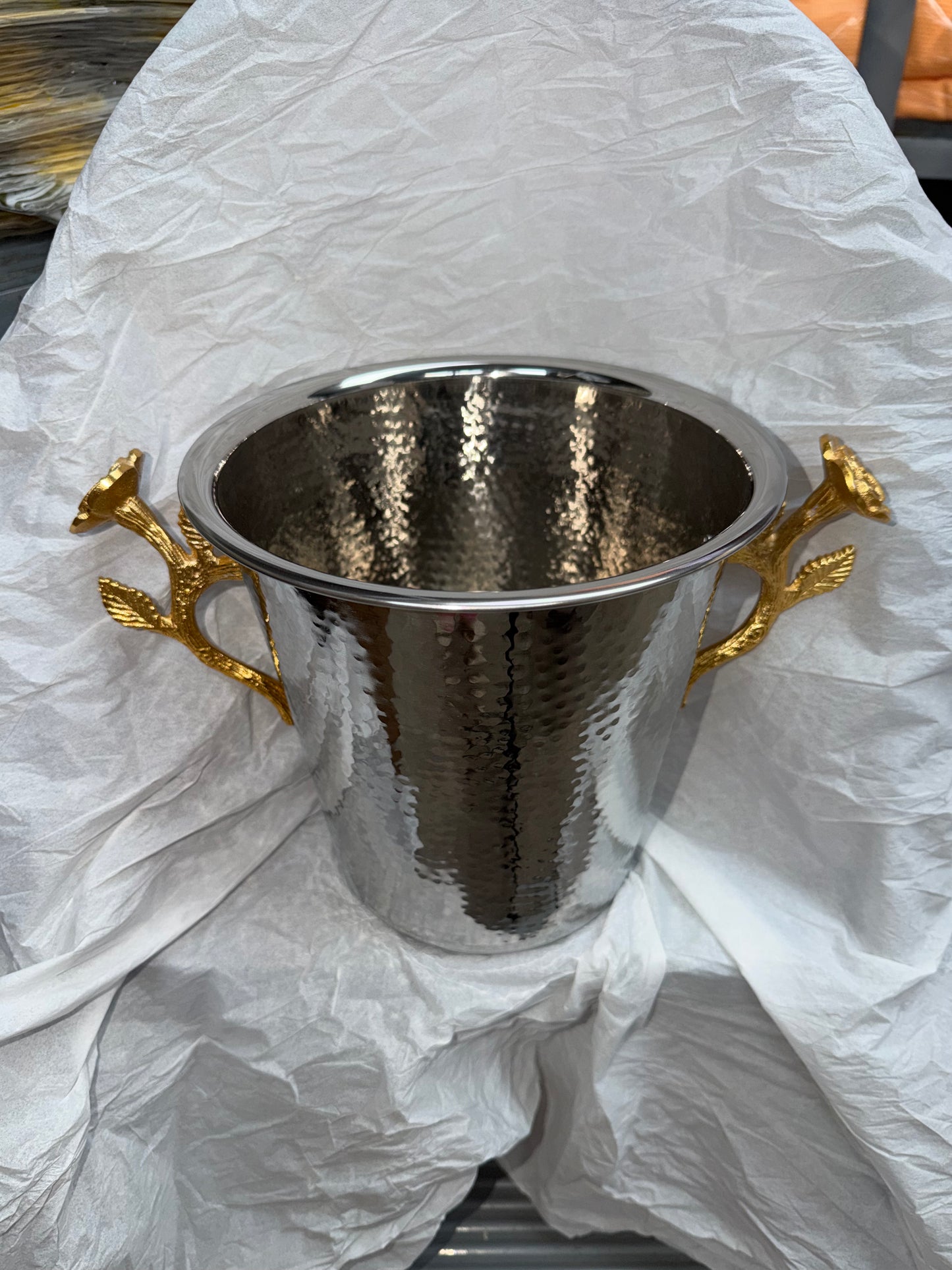 Npm stainless steel and gold rose Champagne ice bucket